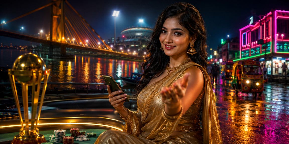 ময়মনসিংহে শাড়ি পরা একজন নারী স্মার্টফোনে 8ball অ্যাপে ক্রিকেট বেটিং করছেন, পরিচিত গৃহস্থালি পরিবেশে